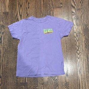 Kids Lavender Short Sleeve Tee with Chest Graphic